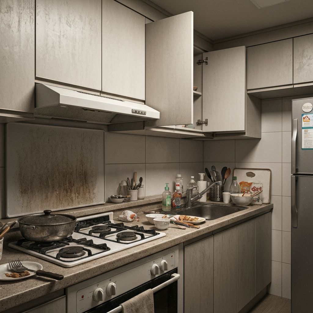 주방 청소 청소 전